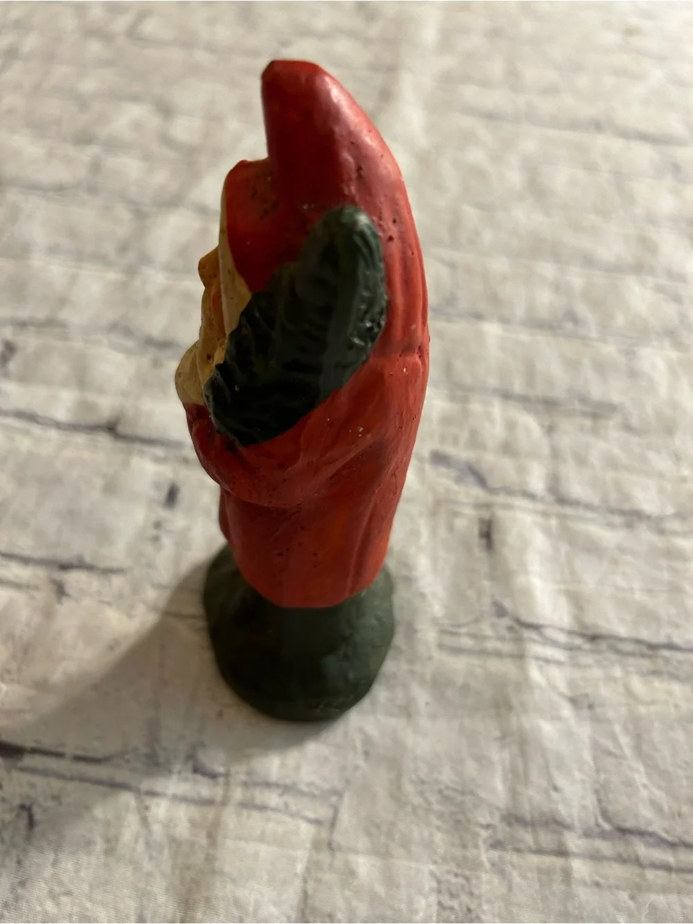 A.A.IMPORTING CO. MADE IN TAIWAN PAINTED SANTA WITH GREEN BRANCH TREE HEAVY